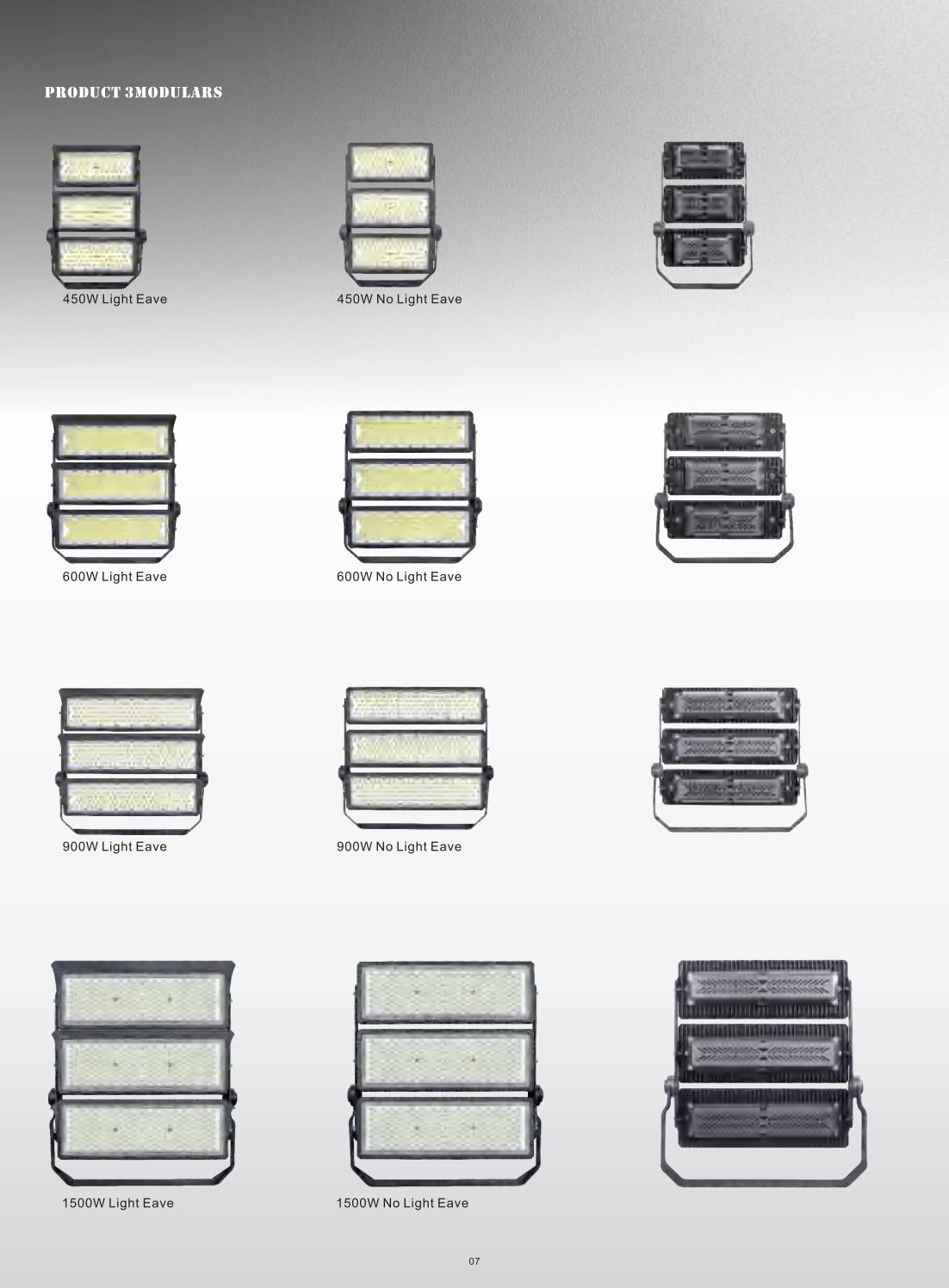 Large power modular outdoor lamp 