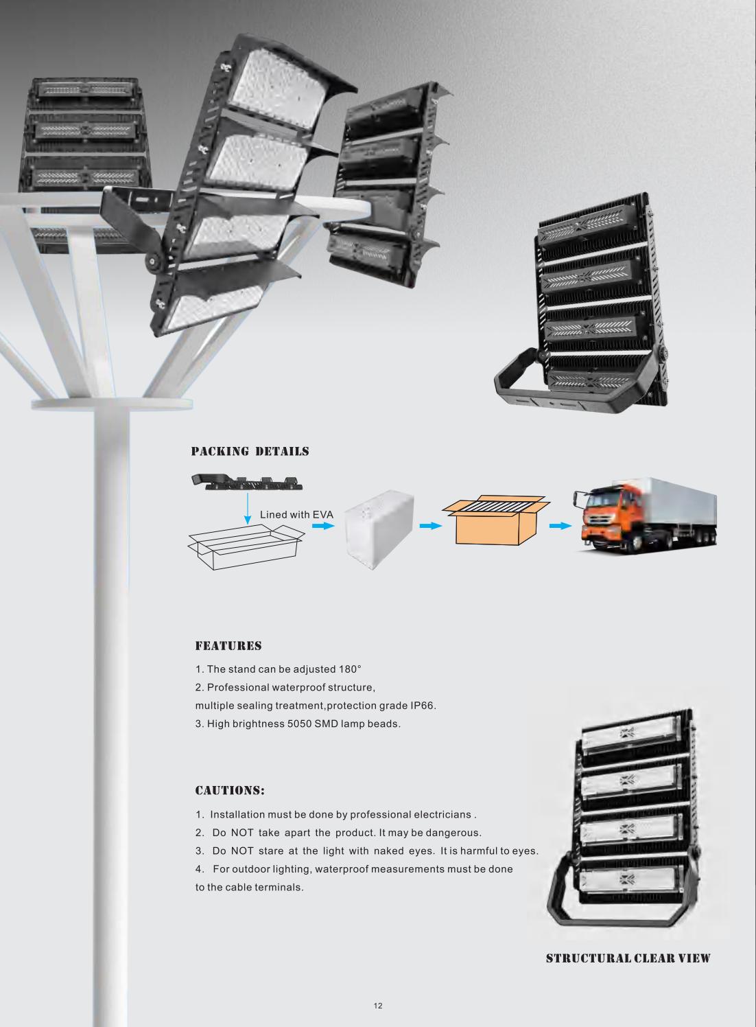 Direction adjustable outdoor flood light 