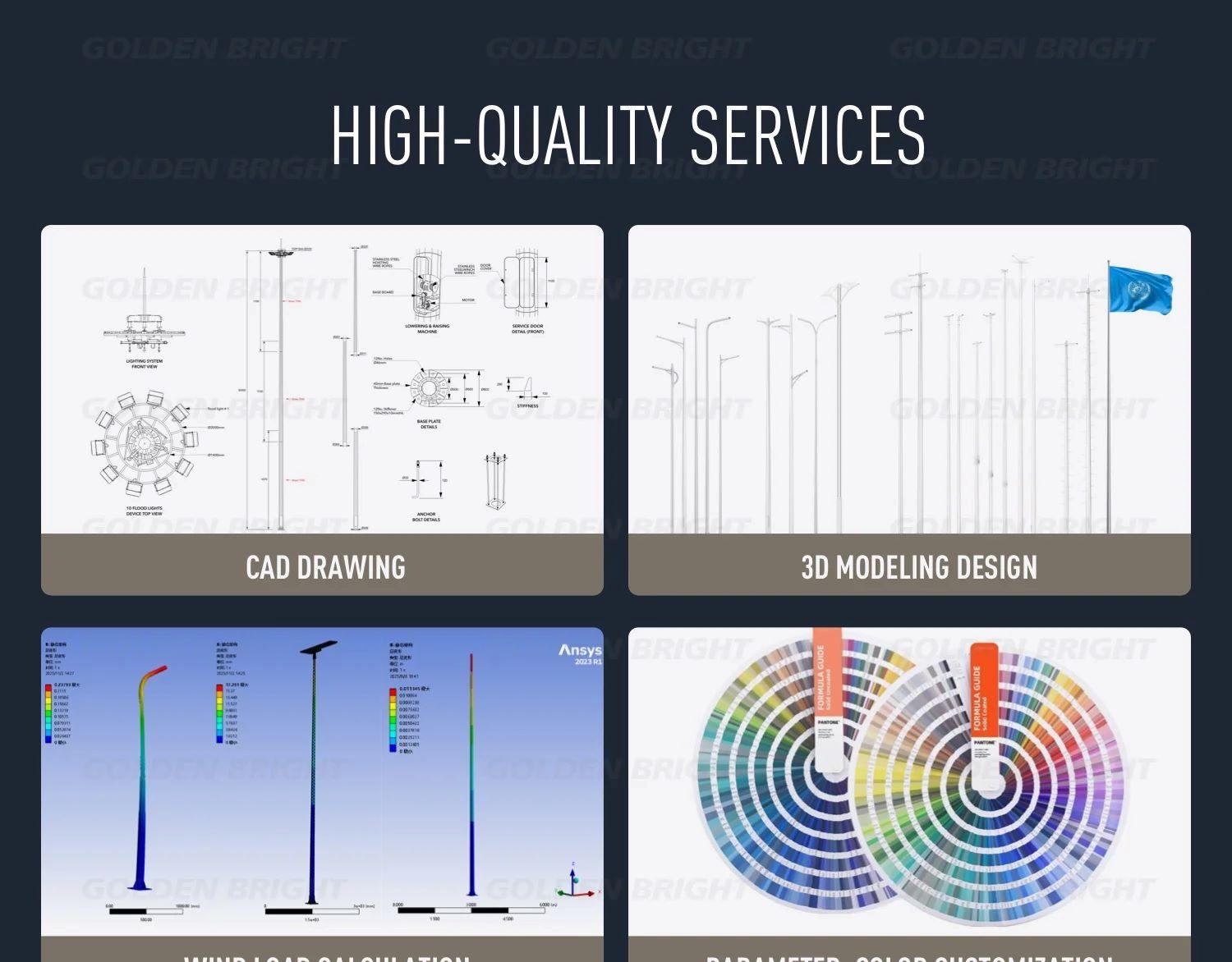 Professional high mast light project quotation