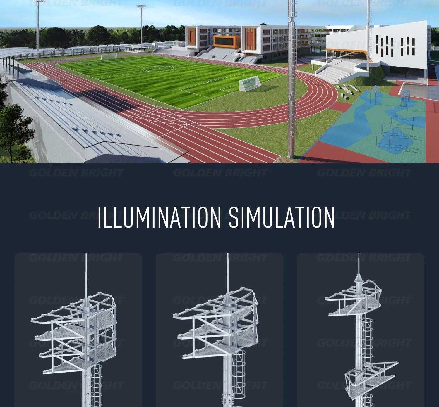 Sports field outdoor high mast flood ligh