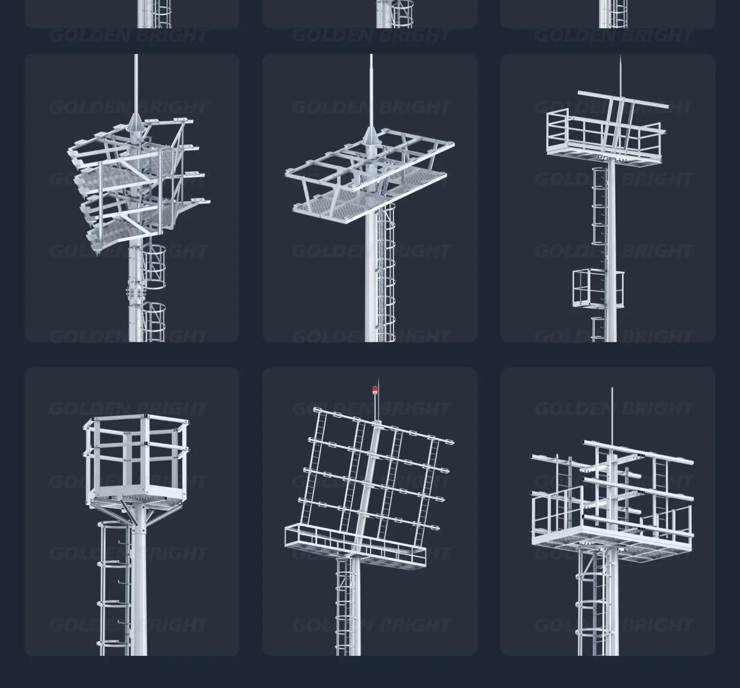 Sports field IP65 waterproof high mast light fixture
