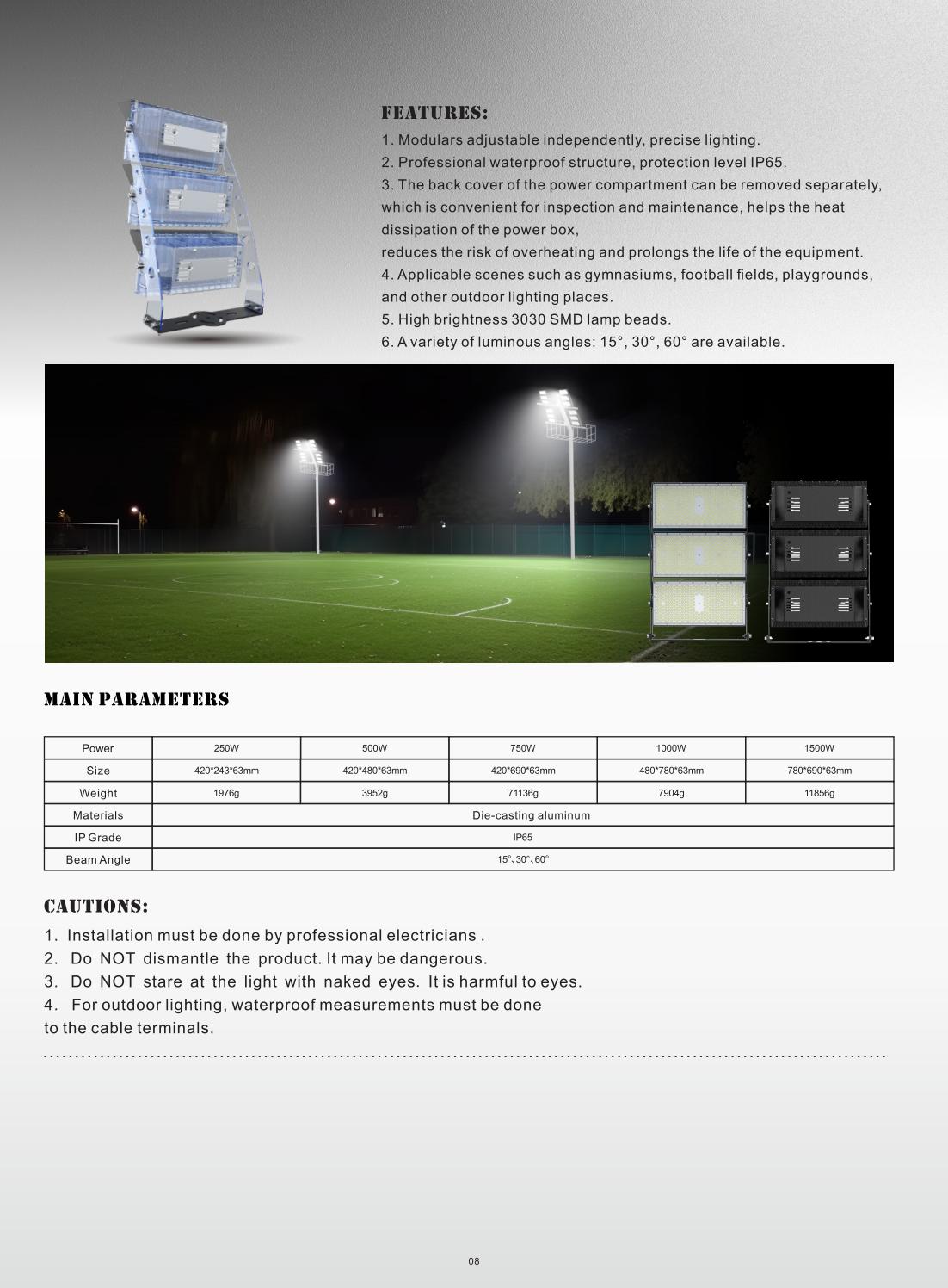 1000W IP66 LED Flood Light for Sports Court High Mast Lighting 1000W IP66 LED Flood Light for Sports Court High Mast Lighting