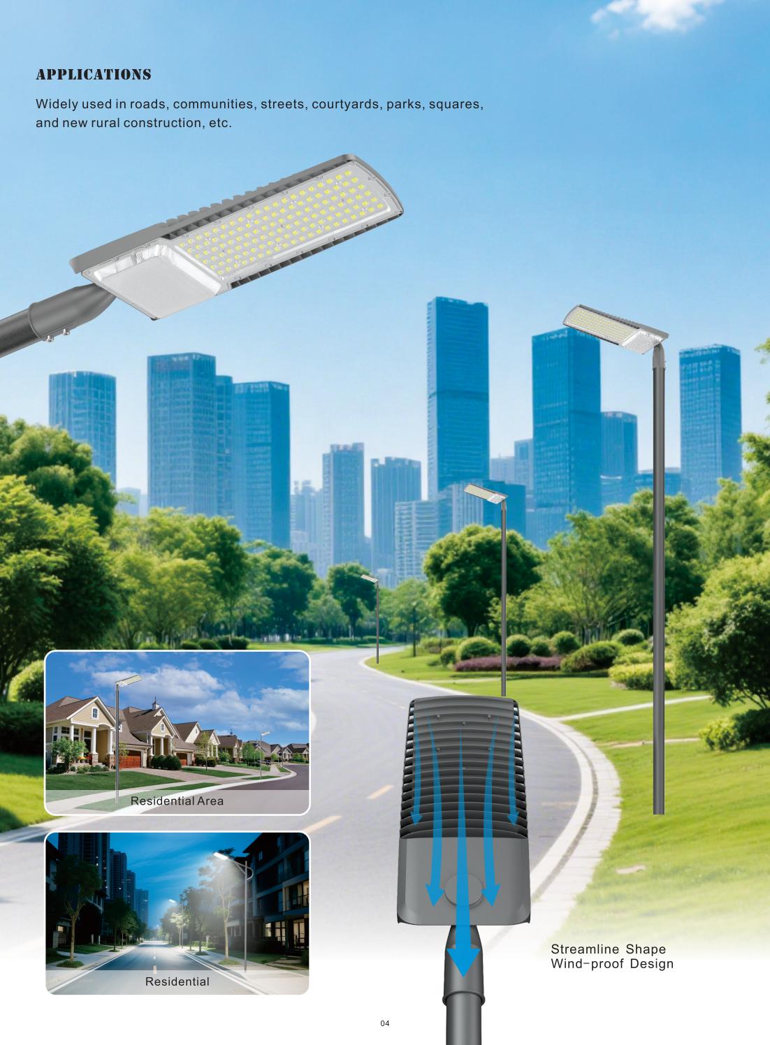 Municipal road lighting solution, urban roadway LED street light project Municipal road lighting solution, urban roadway LED street light project