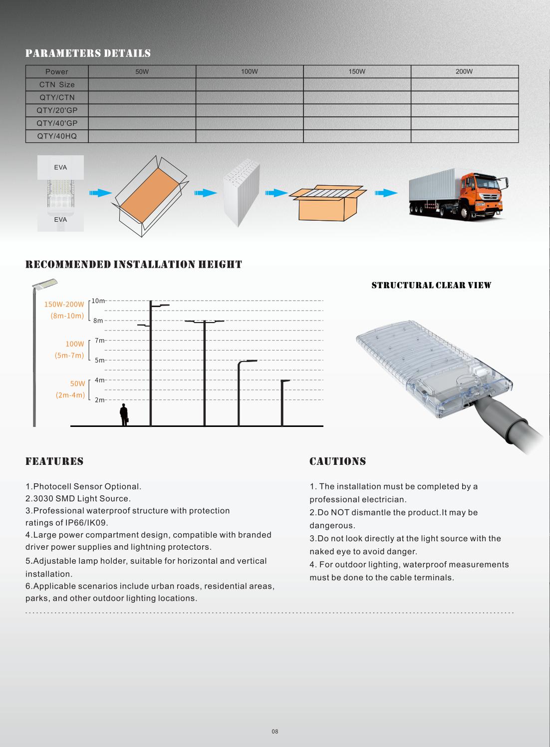 Municipal road lighting solution, urban roadway LED street light project Municipal road lighting solution, urban roadway LED street light project