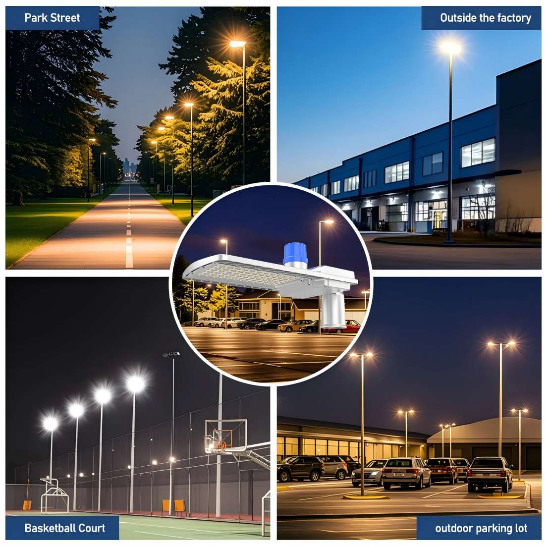 Highway parking lot residential area outdoor LED street lighting effect Highway parking lot residential area outdoor LED street lighting effect