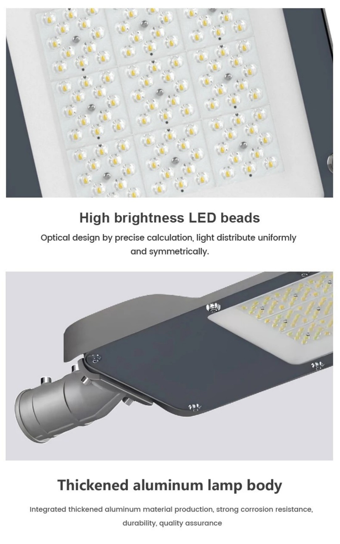 Aluminum heat sink & sealing detail Aluminum heat sink & sealing detail