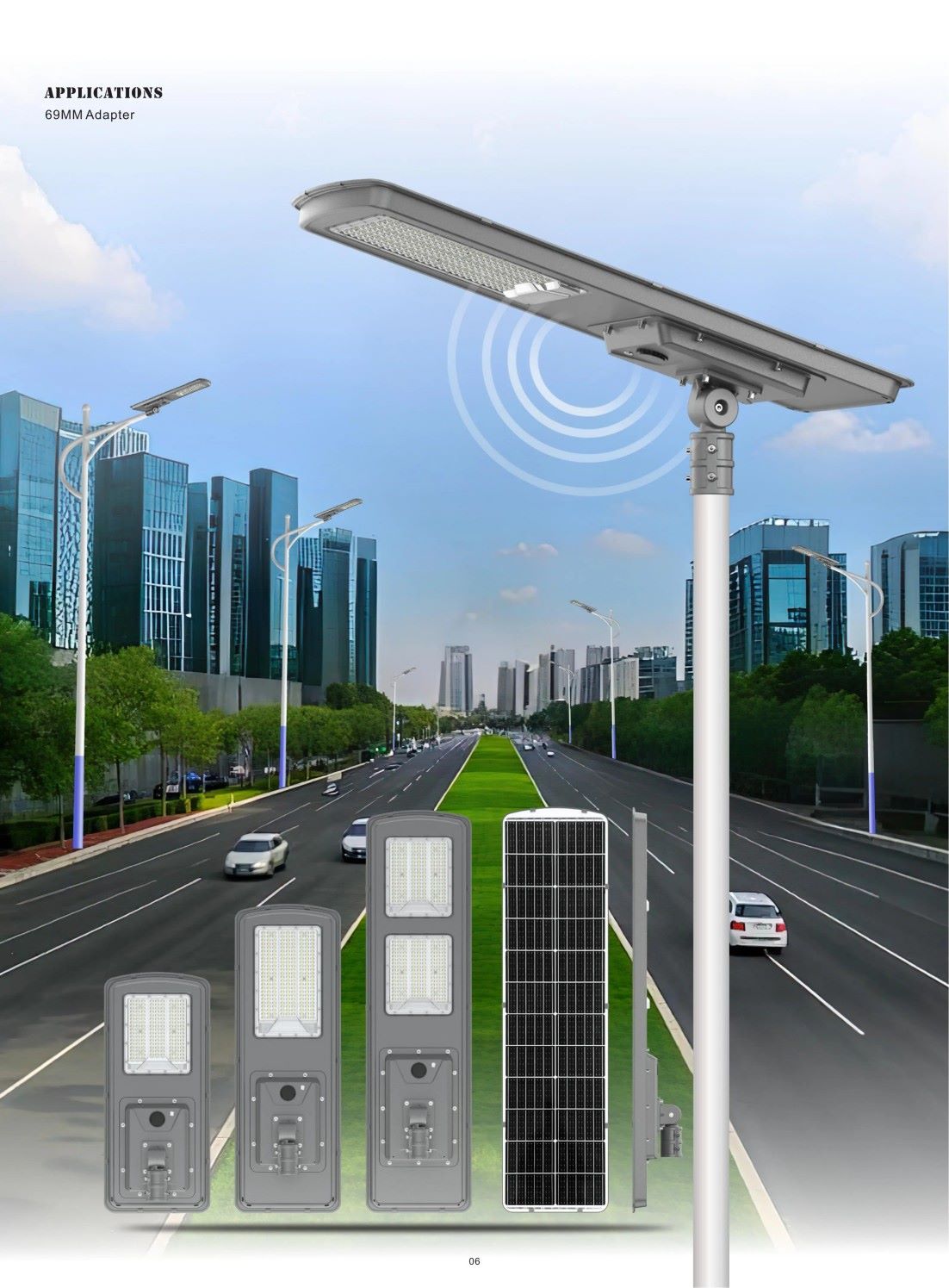 QH2 radar sensor solar light applied in village road & park lighting project QH2 radar sensor solar light applied in village road & park lighting project