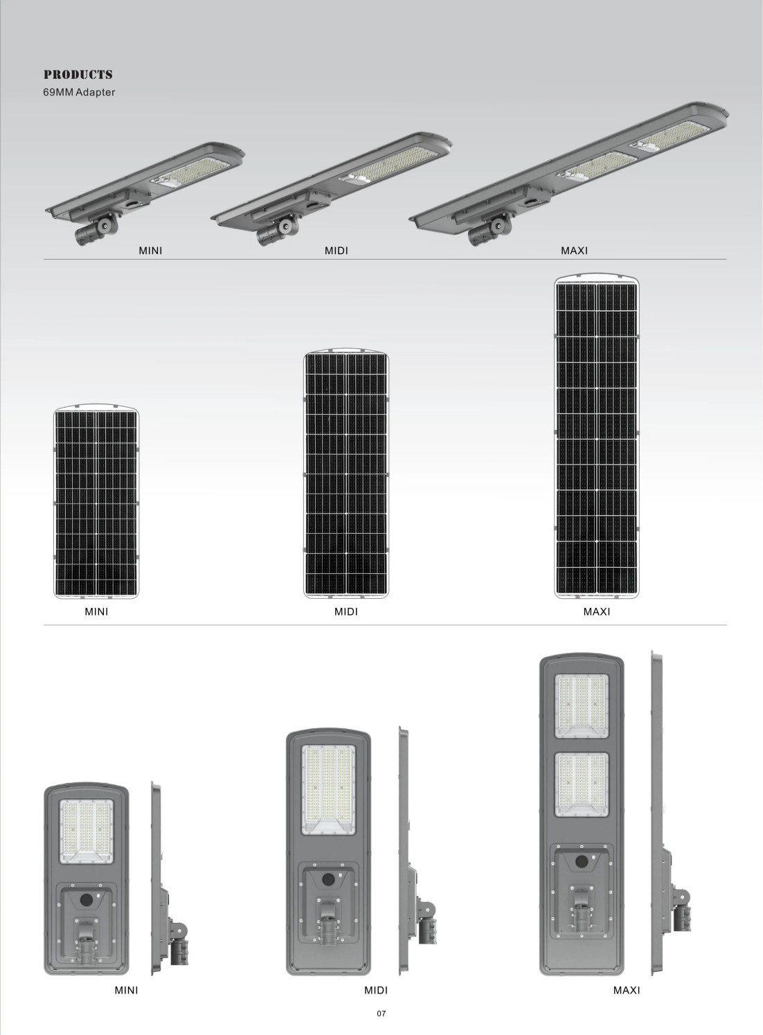 Multiple optional power for QH2 split solar lamp Multiple optional power for QH2 split solar lamp