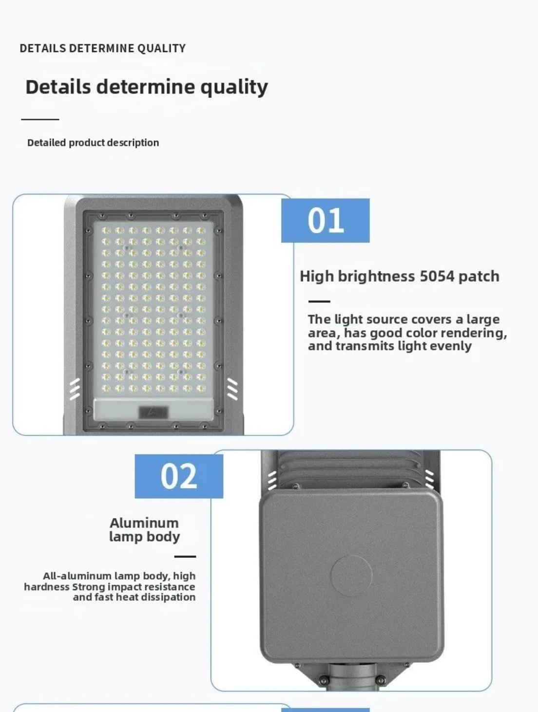 Die casting housing heat dissipation detail of JD split solar street light Die casting housing heat dissipation detail of JD split solar street light