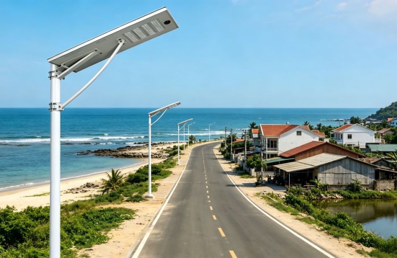 One-Year Field Test Report: 600pcs XCPB 60W Radar Solar Street Lights on Vietnam’s 12km Foggy Coastal Road