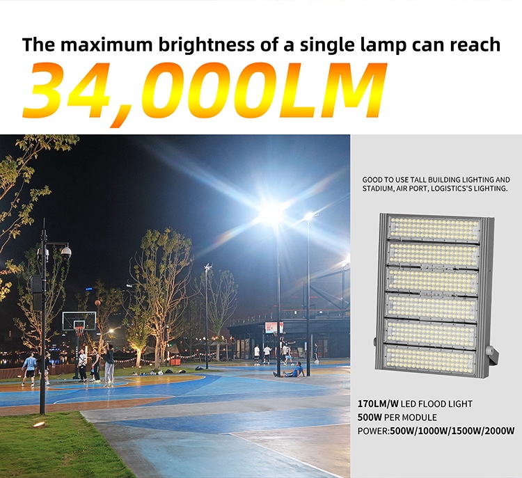 1000W Morning Star Stadium High Mast Light For Standard Football Field Lighting
