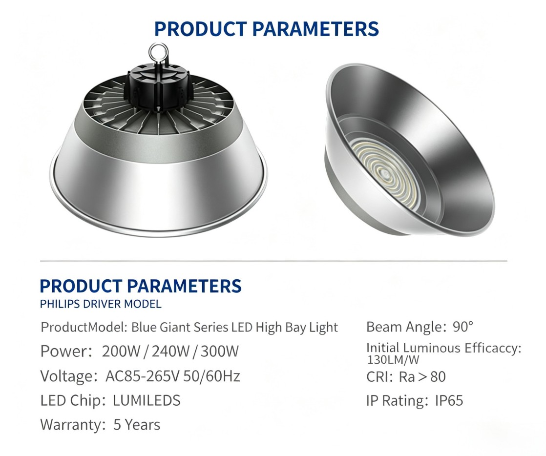 100W-240W Energy Saving Warehouse LED High Bay Light 100W-240W Energy Saving Warehouse LED High Bay Light