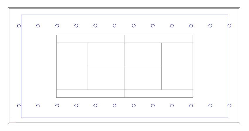 4.single row side lighting layout for dedicated indoor tennis stadium render 4.single row side lighting layout for dedicated indoor tennis stadium render