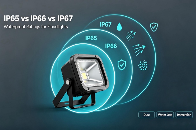 What Is the Difference Between IP65 IP66 and IP67 Waterproof Ratings for Floodlights