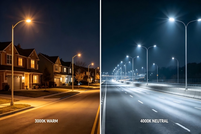 How to Choose the Color Temperature of LED Street Lights? Why Do Road Lighting Standards Prefer 3000K and 4000K?