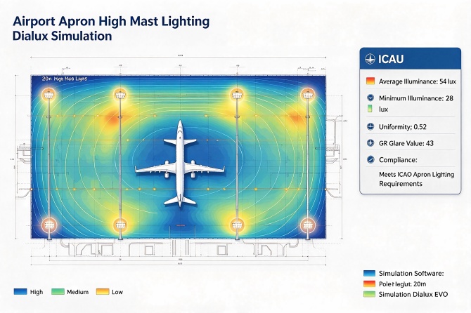 Key Specifications for New Airport Apron High Mast Lighting Procurement